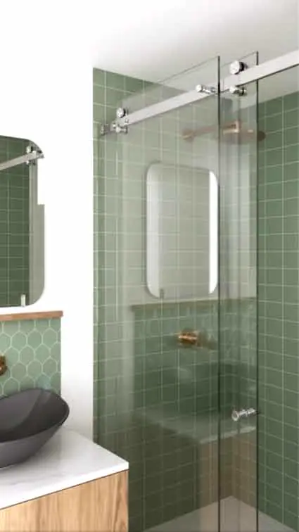 División de baño corrediza económica en vidrio templado en Kennedy, Bogotá