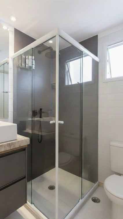División de baño vidrio sandblasting diseño Bogotá